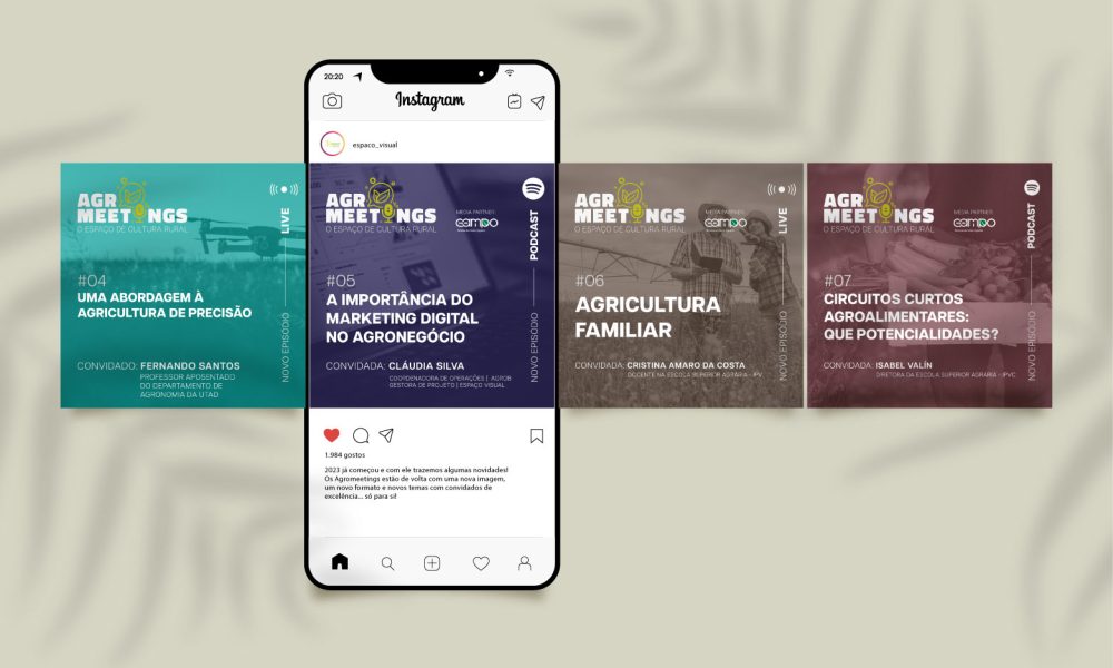 Portfólio Espaço Visual | Redesign Agromeetings | Redes Sociais